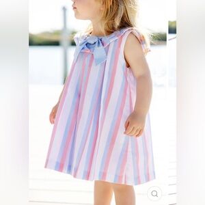 The Beaufort Bonnet Company Pink and Blue Striped Dress
